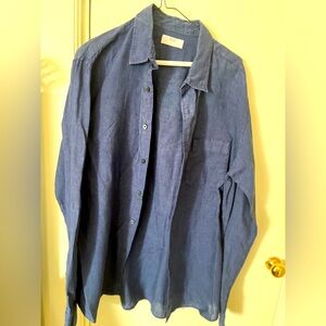 Uniqlo Men’s Linen Button-down Shirt Size L